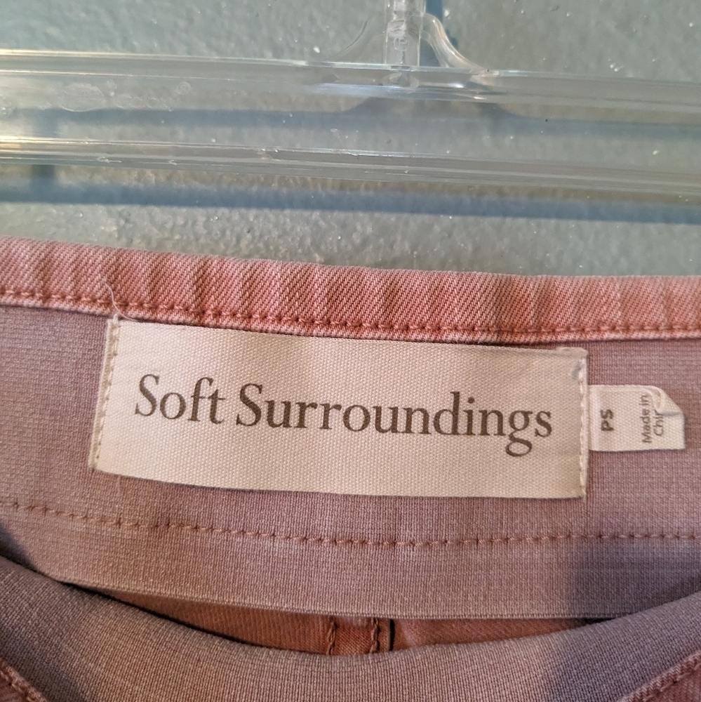 Soft Surroundings Pink Cotton Stretch On Pant Size PS - Picture 5 of 6